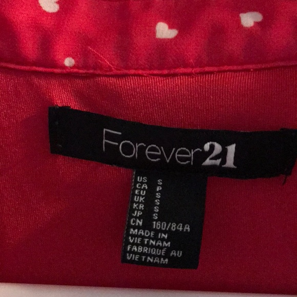EUC Red with white hearts. Forever 21 dress. - Picture 2 of 4